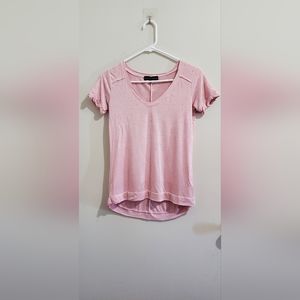 Distressed baby pink t-shirt